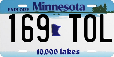 MN license plate 169TOL