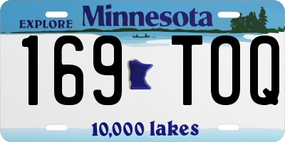 MN license plate 169TOQ