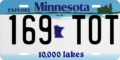 MN license plate 169TOT