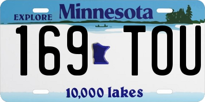 MN license plate 169TOU