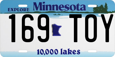 MN license plate 169TOY