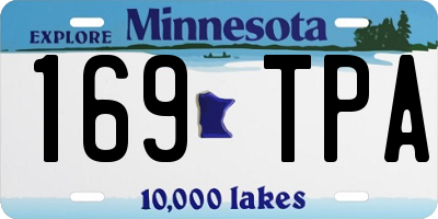 MN license plate 169TPA