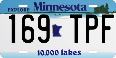 MN license plate 169TPF