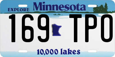 MN license plate 169TPO