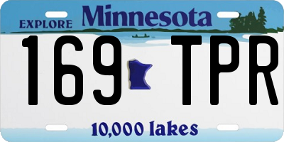 MN license plate 169TPR