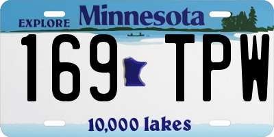 MN license plate 169TPW
