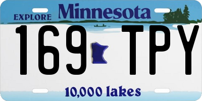 MN license plate 169TPY