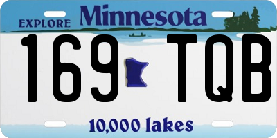 MN license plate 169TQB