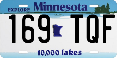 MN license plate 169TQF