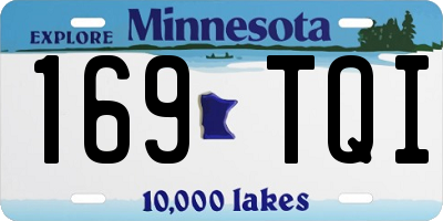 MN license plate 169TQI