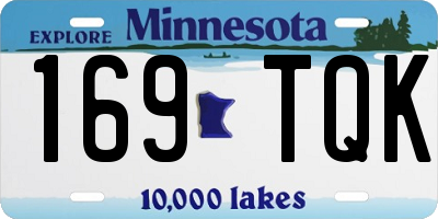 MN license plate 169TQK