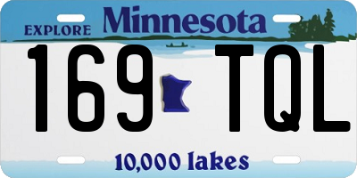 MN license plate 169TQL