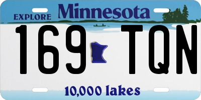 MN license plate 169TQN
