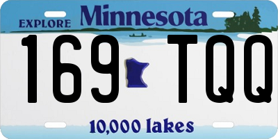 MN license plate 169TQQ