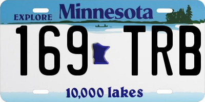 MN license plate 169TRB