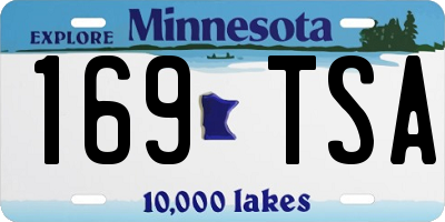 MN license plate 169TSA