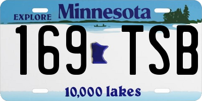 MN license plate 169TSB