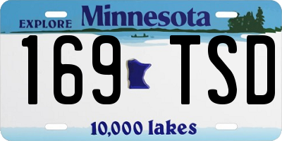 MN license plate 169TSD