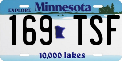MN license plate 169TSF