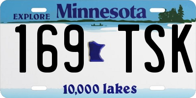 MN license plate 169TSK