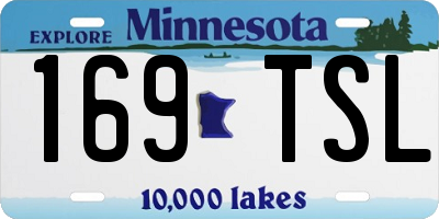 MN license plate 169TSL