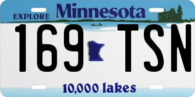 MN license plate 169TSN