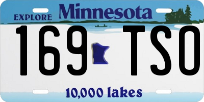 MN license plate 169TSO