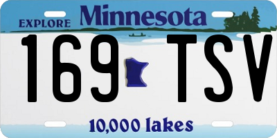 MN license plate 169TSV