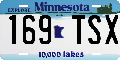 MN license plate 169TSX