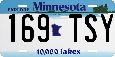 MN license plate 169TSY