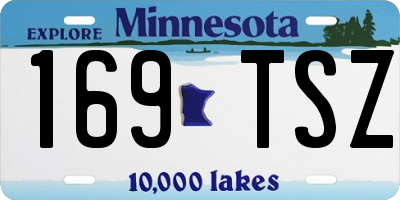MN license plate 169TSZ