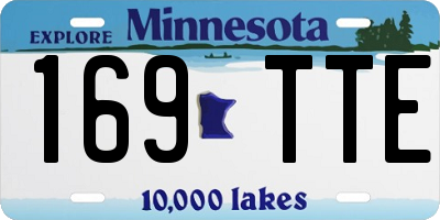 MN license plate 169TTE
