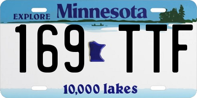 MN license plate 169TTF
