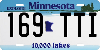 MN license plate 169TTI