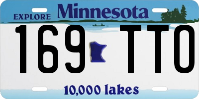 MN license plate 169TTO