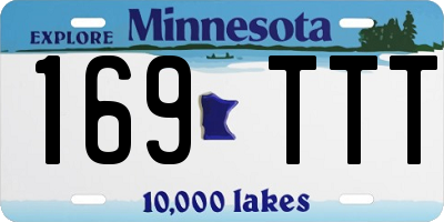 MN license plate 169TTT
