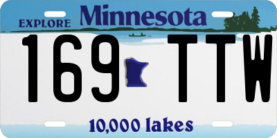 MN license plate 169TTW