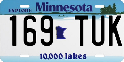 MN license plate 169TUK