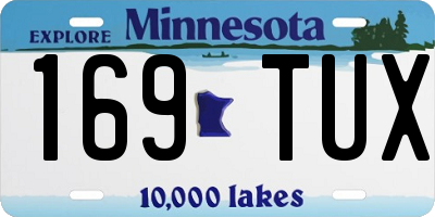 MN license plate 169TUX