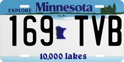 MN license plate 169TVB