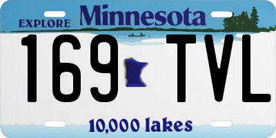 MN license plate 169TVL