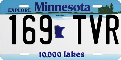 MN license plate 169TVR