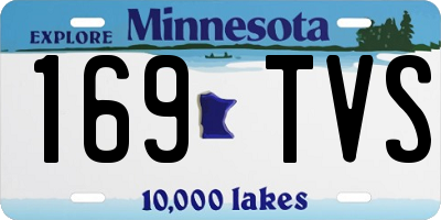 MN license plate 169TVS