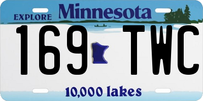 MN license plate 169TWC