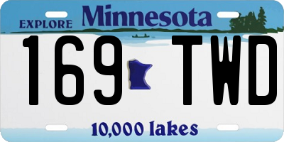 MN license plate 169TWD