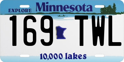 MN license plate 169TWL