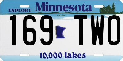 MN license plate 169TWO