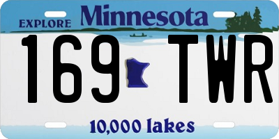 MN license plate 169TWR