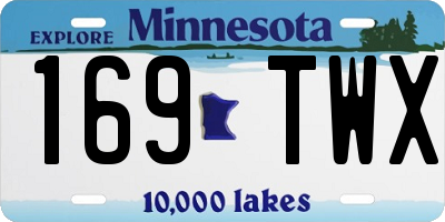 MN license plate 169TWX