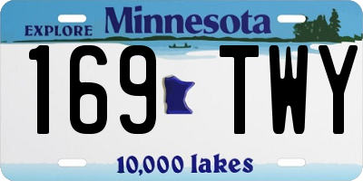 MN license plate 169TWY